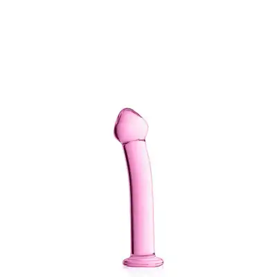 Glossy Toys - No.16 Pink Dildo Point G. Eleganckie szklane dildo do stymulacji punktu G