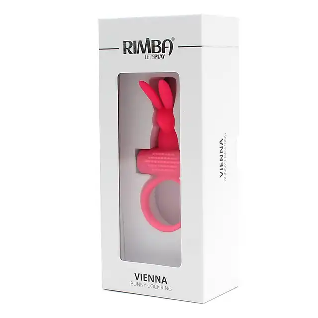 Rimba - Vienna Bunny Cock Ring. Ring erekcyjny z silnymi wibracjami i uroczym króliczkiem