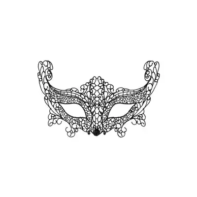 Concorde - Masque La Muette - czarna, uwodzicielska maska