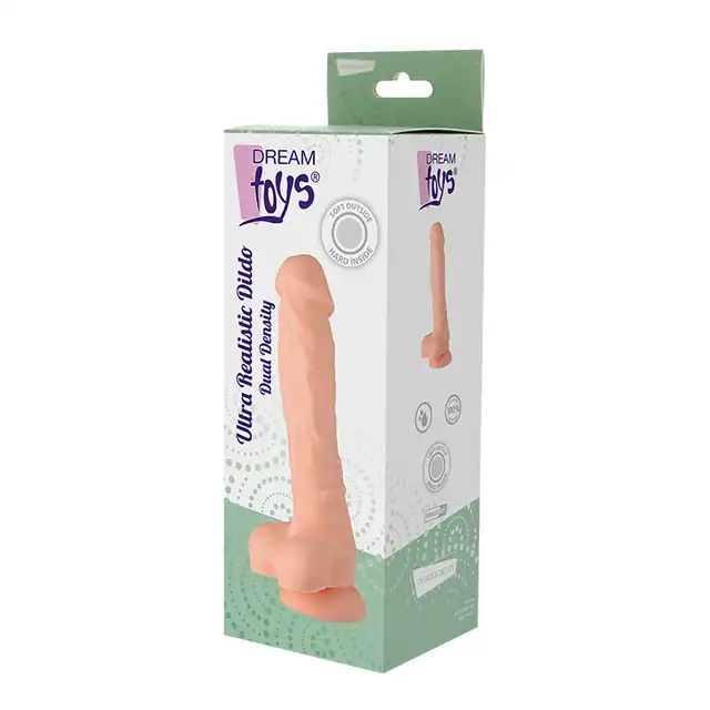 Dream Toys - Dual Density Silicone Dildo. Realistyczne dildo z mocną przyssawką. Technologia dual density 