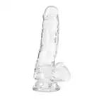 Addiction - Transparent Dildo - 18 centymetrowe, transparentne dildo
