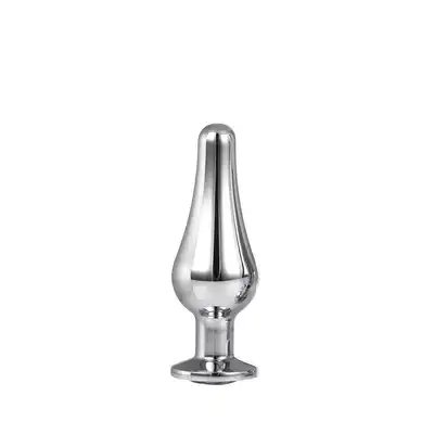 Dream Toys - Gleaming Love Silver Pleasure Plug S. Nieduży, elegancki plug analny z atrakcyjnie mieniącym się kryształkiem.