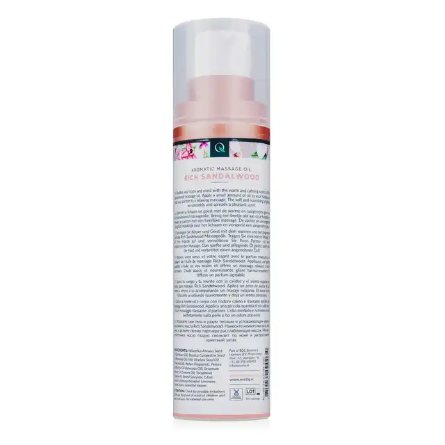 Exotiq - Massage Oil Rich Sandalwood - olejek do masażu o niezwykłym zapachu drzewa sandałowego