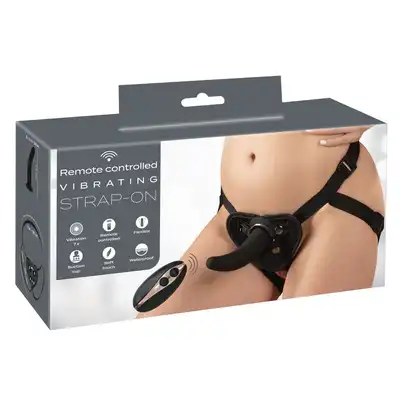 RC Vibrating Strap-On black