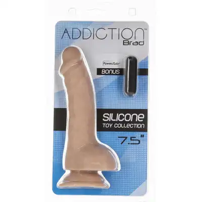Addiction - Brad Realistic Dildo With Suction Cup - 19 centymetrowe, realistyczne dildo