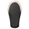 Satisfyer - Double Love Black. Silikonowy wibrator dla par sterowany przez pilota lub aplikację