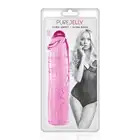 Pure Jelly - Godemichet Droit Rose 17,2 cm. Różowe elastyczne dildo bez jąder i przyssawki