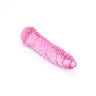Pure Jelly - Gode Courbe Rose 18,5 cm. Żelowe dildo z wyraźnymi żyłami 4 cm średnicy