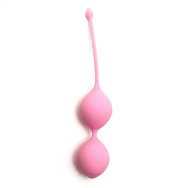 Rimba - Amsterdam Kegel Balls. Kulki gejszy wykonane z gładkiego silikonu 84 gramy. Pastelowy róż