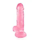 Pure Jelly - Gode Jelly Rose L. Żelowe dildo z mocną przyssawką 20 cm i 4 cm średnicy. Elastyczne