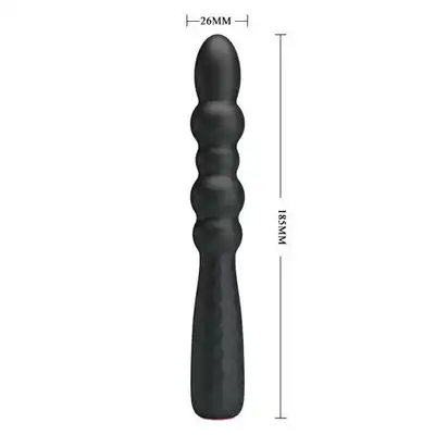 Pretty Love - Monroe Vibrator USB. Nietypowy czarny wibrator z możliwością zmiany  wygięcia