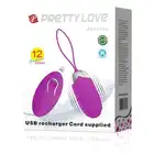Pretty Love - Jessica Vibrating Egg Pink. Wysokiej jakości silikonowe wibrujące jajeczko z pilotem. 12 funkcji