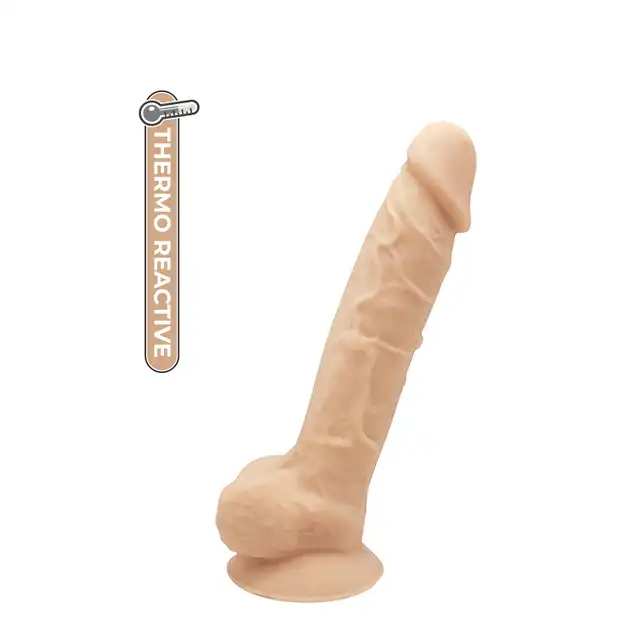 Dream Toys - Premium Silicone Dildo Flesh. Dildo reagujące na ciepło i zimno! 17 cm długości. Dual Density