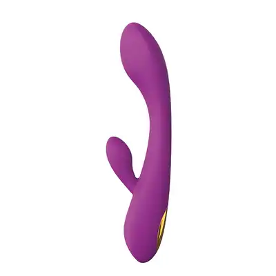 Dream Toys - Honey Buns Purple USB. Silikonowy wibrator z króliczkiem. Mocne doznania