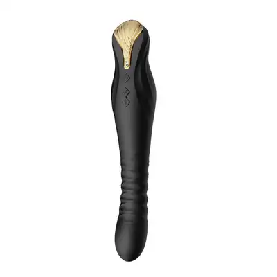  Zalo - King Vibrating Thruster Black. Ekskluzywny wibrator z ruchem posuwistym. 40 uderzeń na sekundę!
