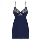 Obsessive - Drimera babydoll i stringi niebieska L/XL.Kusząca głębia granatu