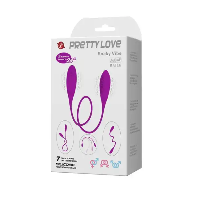 Pretty Love - Snaky Vibe USB. Wszechstronny stymulator o dwóch końcach. 