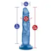 Glow Dicks - Kandi Blue. Realistyczne dildo świecące w ciemności! 19 cm przyjemności