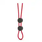 Stay Hard - Silicone Double Loop Red - ring na penisa z podwójną pętlą