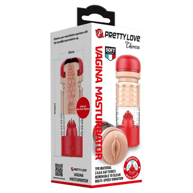 Pretty Love - Emily, Vagina Mastubator. Nowoczesny, niesamowity masturbator w wibrującym języczkiem i wypustkami stymulującymi.