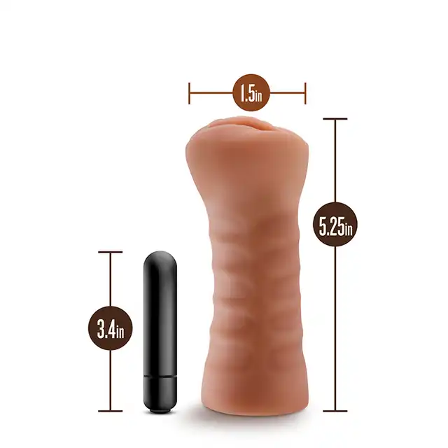 Blush - M For Men Sofia Mocha - realistyczny masturbator z teksturą wewnątrz