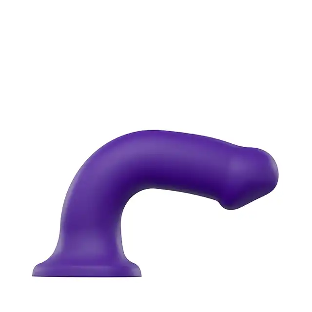 Strap-On-Me - Semi-Realistic Dildo Purple - giętkie dildo o elektryzującym, fioletowym kolorze