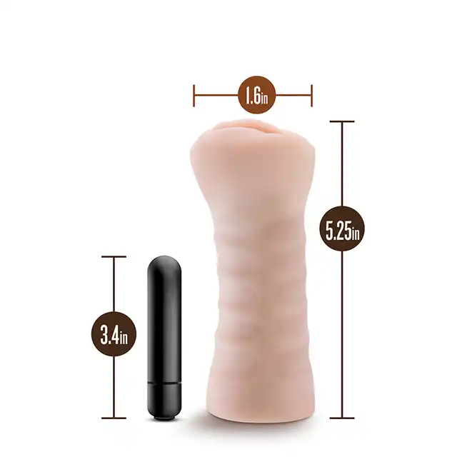 M for Men - Ashley Vanilla. Wibrująca i super miękka wagina z  cyberskóry X5!