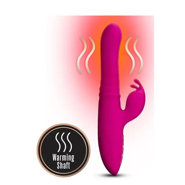 Lush - Kira Velvet. Różowy silikonowy wibrator z króliczkiem. Ruch posuwisty, grzanie i wibracje