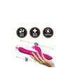 Lush - Kira Velvet. Różowy silikonowy wibrator z króliczkiem. Ruch posuwisty, grzanie i wibracje