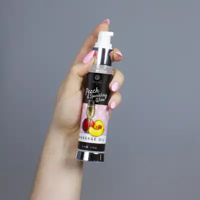 PEACH &amp; SPARKLING WINE MASSAGE OIL 50 ML
