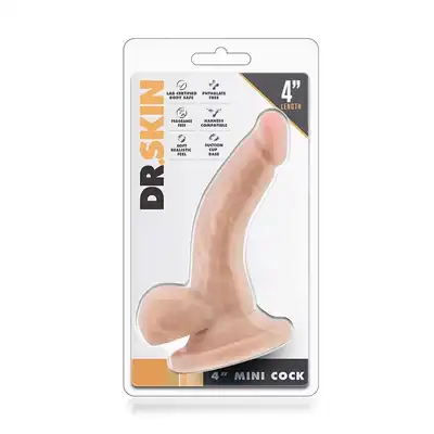 Dr.Skin - 4 Inch Mini Cock. Niewielkie, realistyczne dildo do stymulacji punktu G lub P. 12 cm 