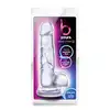 B Yours - Sweet N Hard 4 Clear. Miękkie dildo z magicznie błyszczącego materiału 