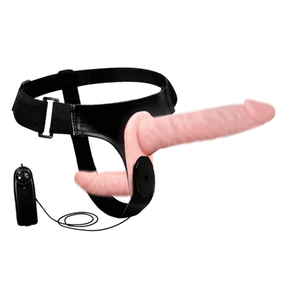 Baile - Double Vibrating Strapon. Ekscytujący podwójny strapon dla lesbijek. Mocne wibracje i  nieduże rozmiary czynią ten strap przyjemnie perfekcyjnym.