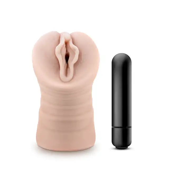 M for Men - Ashley Vanilla. Wibrująca i super miękka wagina z  cyberskóry X5!