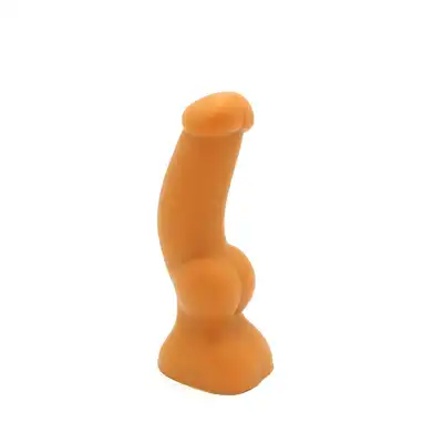 Goldplay - Cock M. Złote silikonowe elastyczne dildo z przyssawką 