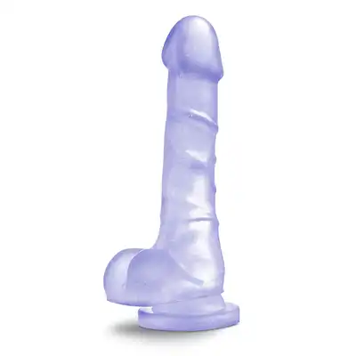B Yours - Sweet N Hard 4 Clear. Miękkie dildo z magicznie błyszczącego materiału 