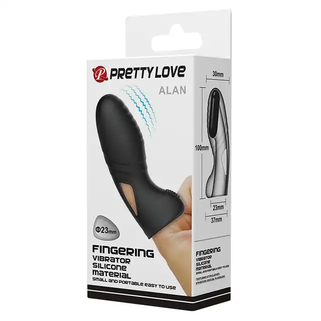 Pretty Love - Alan Fingering Vibrator. Mocno wibrująca nakładka na palec.