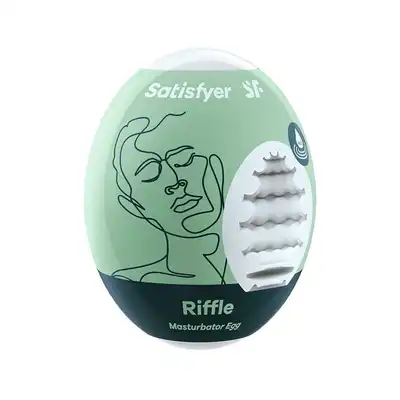 Satisfyer - Riffle Mini. Masturbator w kształcie jajeczka. Teksturowany. 