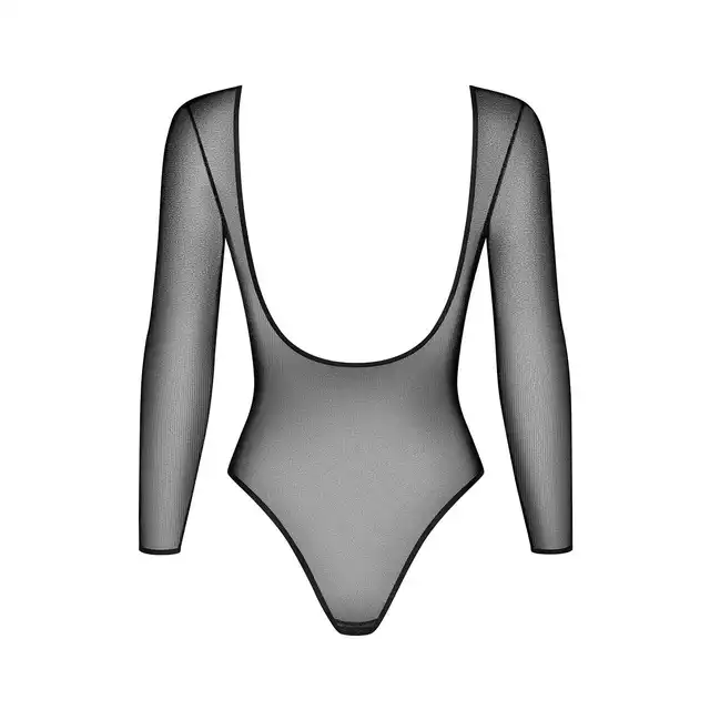 Obsessive - B123 Teddy S/M. Seksowne body z błyszczącego materiału
