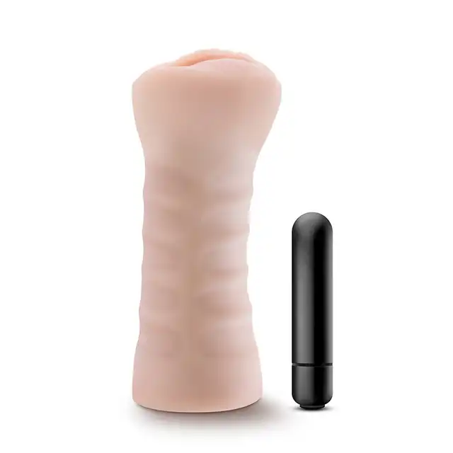 M for Men - Ashley Vanilla. Wibrująca i super miękka wagina z  cyberskóry X5!