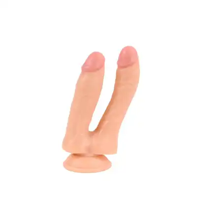 Kiotos Cox - Flesh 030. Dildo do podwójnej penetracji 19 cm