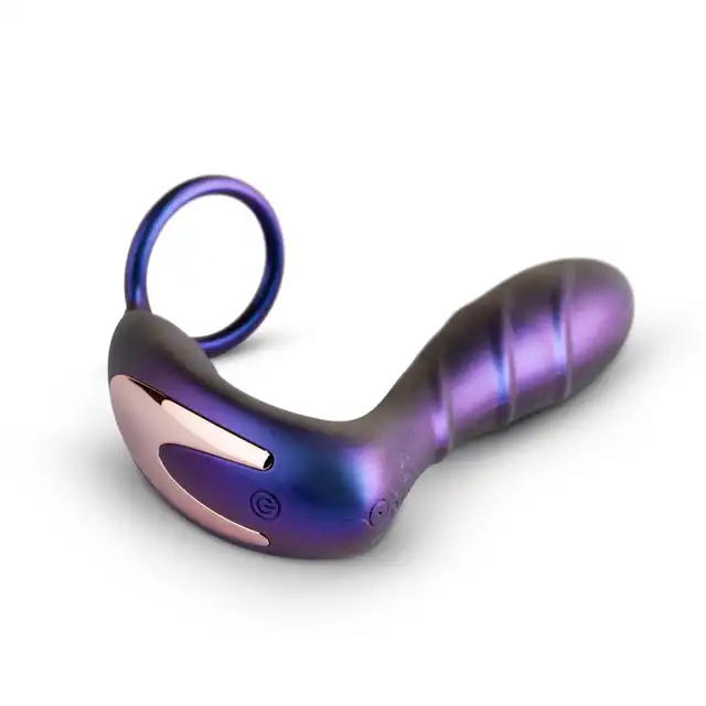 Hueman - Black Hole Anal Vibrator Cockring. Kosmiczny masażer prostaty z ringiem. 10 trybów