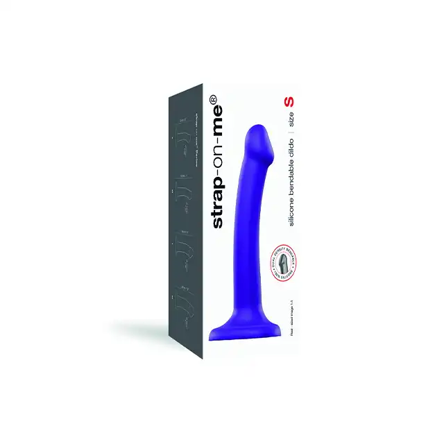 Strap-On-Me - Semi-Realistic Dildo Purple - giętkie dildo o elektryzującym, fioletowym kolorze
