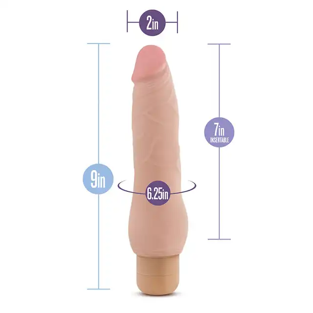 Au Naturel - Fabien Beige. Realistyczny wibrator z miękkiej cyberskóry. Regulowane wibracje