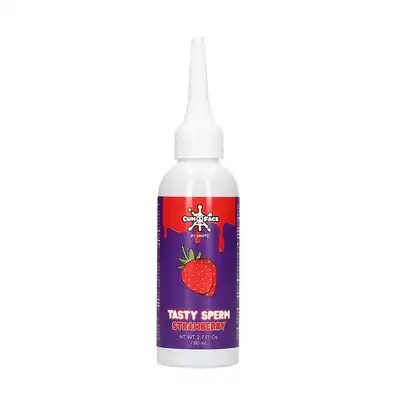 Cumface- Tasty Sperm Strawberry 80 ml. Pyszna sztuczna sperma do gry. Słodka truskawka