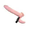 Baile - Double Vibrating Strapon. Ekscytujący podwójny strapon dla lesbijek. Mocne wibracje i  nieduże rozmiary czynią ten strap przyjemnie perfekcyjnym.