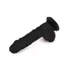 Kiotos Cox - Flesh 033. Czarne falowane dildo 22 cm