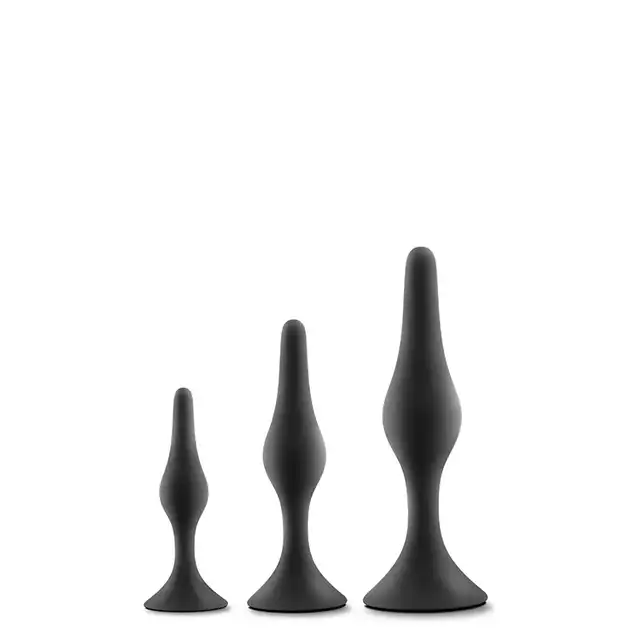 Luxe - Beginner Kit Black. Zestaw treningowy silikonowych plugów analnych 