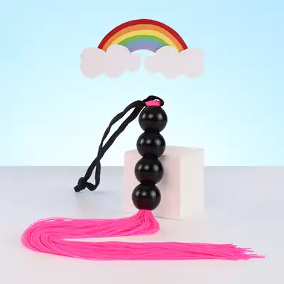 Silicone Whip Pink 14" - Fetish Boss Series
