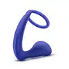 Blush - Performance Cock Ring Plug Indigo - unikalna wtyczka z ringiem! 